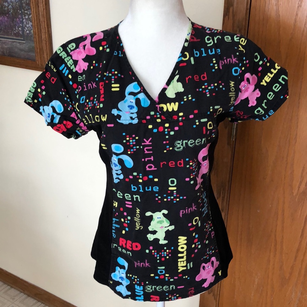 Nickelodeon Blues Clues Scrub Top XS